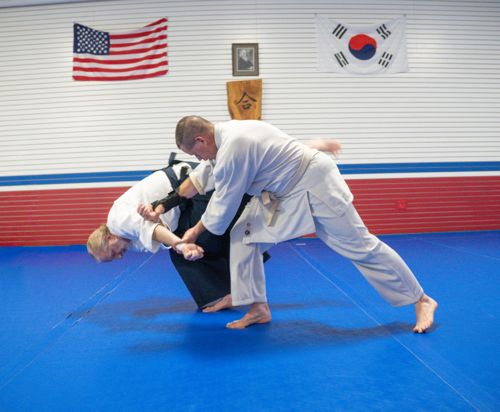 Aikido practice at the Greater Hartford Aikikai